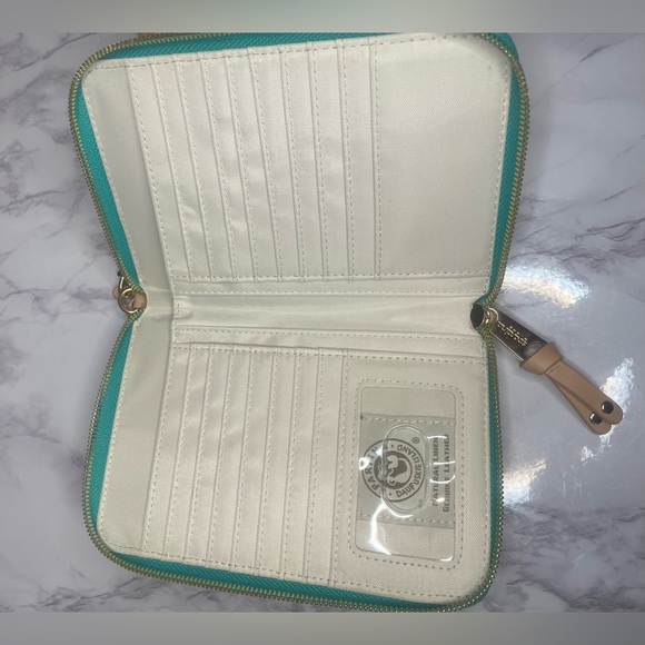 Spartina 449 Broughton linen &  leather Multi Phone Wallet - Picture 7 of 13